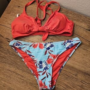 Cupshe Floral Bikini ~ Size M